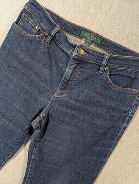 LRL Lauren Jeans Co. Modern Straight Curvy 10P Blue